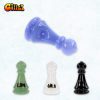 3.5 IN GLIIZY CHESS GLASS HAND PIPE