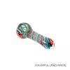 3 IN MIX COLORED ASSORTED DESIGNS GLASS HAND PIPE - Image 2